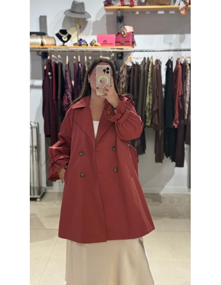 GABARDINA COLOR TEJA