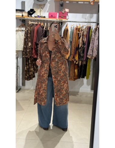 ABRIGO DE ANTE ESTAMPADO