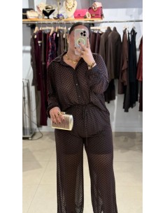 CONJUNDO DE DOS PIEZAS LUNARES MARRÓN