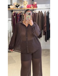 CONJUNDO DE DOS PIEZAS LUNARES MARRÓN 2