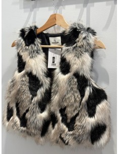 CHALECO DE PELO MULTICOLOR