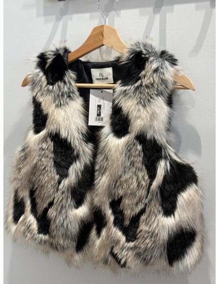 CHALECO DE PELO MULTICOLOR