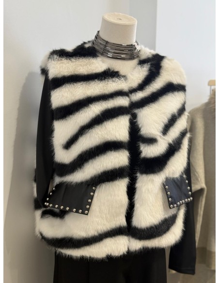 ABRIGO DE PELO ZEBRA