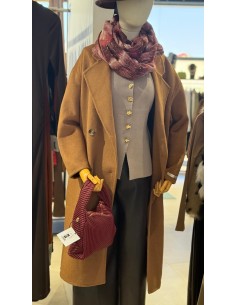 ABRIGO DE PAÑO COLOR CAMEL