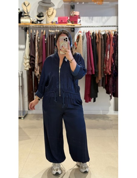 BOMBER SATINADA AZUL ELEÉCTRICO