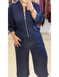 PANTALÓN SATINADO AZUL ELÉCTRICO PUÑO 2