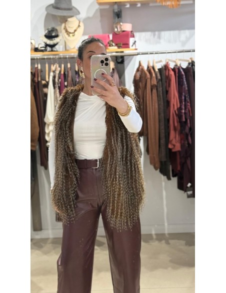 CHALECO DE PELO LARGO