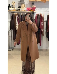 ABRIGO CAMEL DE LANA