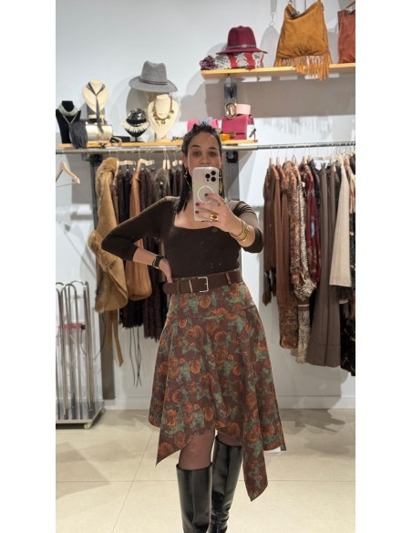 FALDA DE FLORES DE ANTE