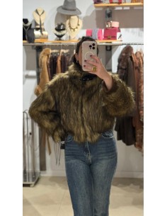 ABRIGO DE PELOS VERDE