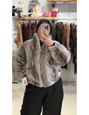 CHAQUETA DE PELOS GRIS