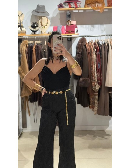 PANTALÓN NEGRO BROCADO