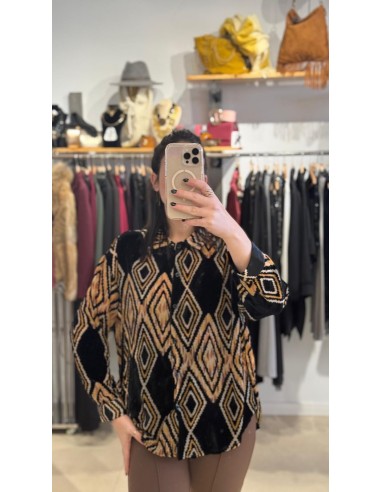 CAMISA ESTAMPADO TERCIOPELO