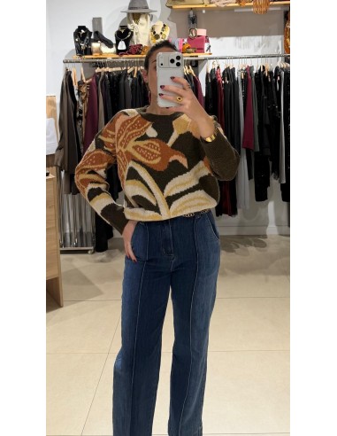 PANTALÓN VAQUERO ANCHO CORREA DORADA