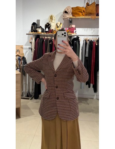 BLAZER DE CUADROS TONOS MARRONES