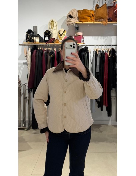 CHAQUETA DE PANA CON CUELLO