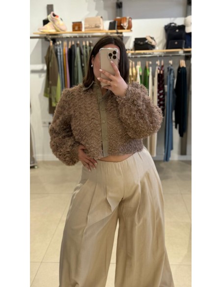 PANTALÓN DE TABLAS BEIGE