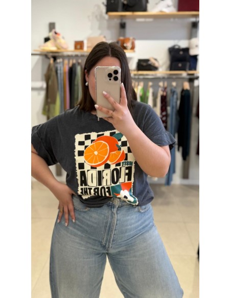 CAMISETA MANGAS CORTAS NARANJA